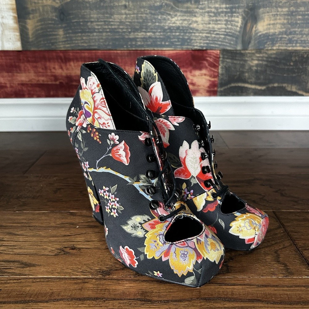 Rodarte Opening Ceremony Heels Booties Floral Size 6 Women's